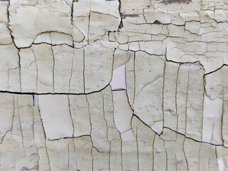 Cracked gray paint