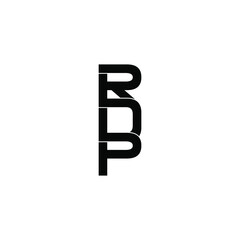 rdp letter original monogram logo design