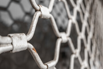 Old, rusty rolling shutters