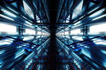 Science Fiction corridor Illustration