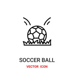 Soccer ball vector icon. Modern, simple flat vector illustration for website or mobile app.Football ball symbol, logo illustration. Pixel perfect vector graphics