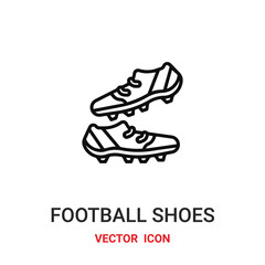 football shoes icon vector symbol. football shoes symbol icon vector for your design. Modern outline icon for your website and mobile app design.