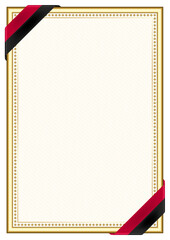 Vertical  frame and border with Angola flag