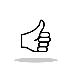 Hand thumb up icon in trendy flat style. Like symbol for your web site design, logo, app, UI Vector EPS 10. 
