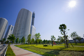 Naklejka premium 高層マンション群
