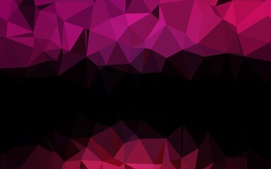 Dark Pink vector triangle mosaic cover. An elegant bright illustration with gradient. Completely new design for your business.