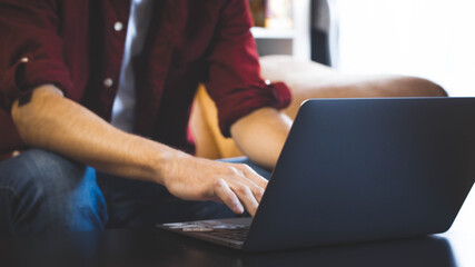 boy in front of computer working
