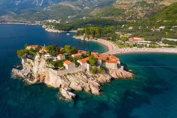 Budva. Montenegro. Island and village of St. Stephen.
