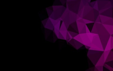Dark Purple vector abstract mosaic pattern. A vague abstract illustration with gradient. The best triangular design for your business.