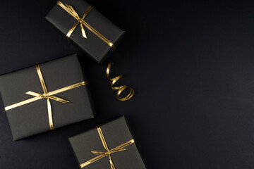 Gift black and white boxes, black friday