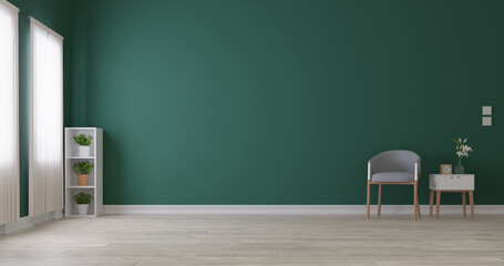 Mock up poster frame in living room..