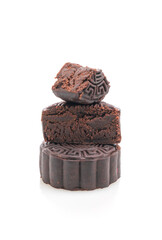 Chinese moon cake dark chocolate flavour