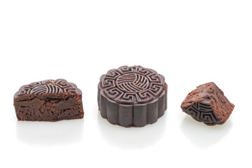 Chinese moon cake dark chocolate flavour