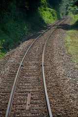 Fototapeta premium 単線レール