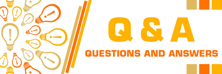 Q And A - Questions And Answers Yellow Orange Bulbs Circular Horizontal 