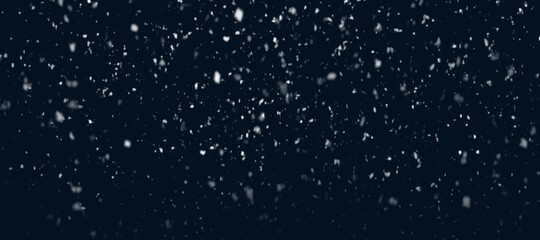 Heavy snowfall with real snowflakes.
Heavy snowfall with real snowflakes on black background....