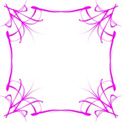 Purple frame on a white background. Border design illustration. White square frame with purple border. Decorative Design for weddings and Christmas.