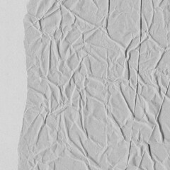 White torn paper collage close-up. Texture made from various paper and cardboard parts. Damaged old paper background. Vintage blank wallpaper. Material design backdrop.