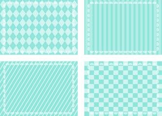 レースフレーム パターン背景セット