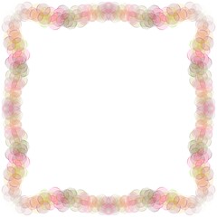 Frame on a white background. Border design illustration. White square frame with abstract lines border. Decorative Design pattern.