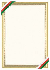 Vertical  frame and border with Madagascar flag