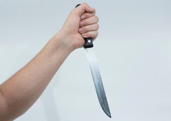 an attacker with a knife