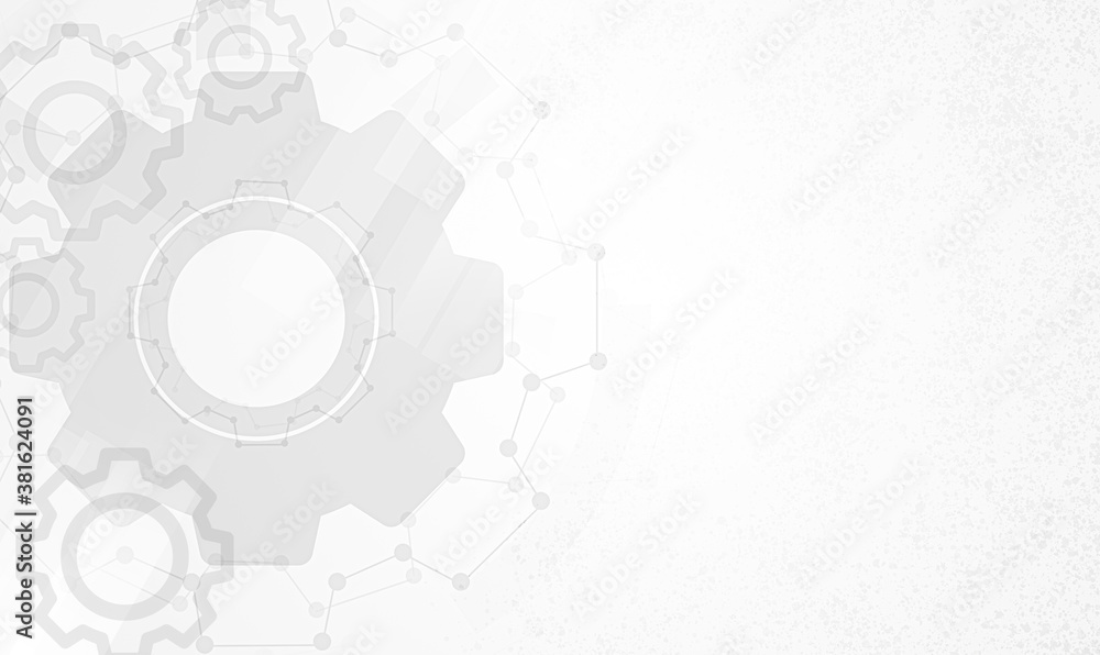 Aufkleber geometric engineering concept abstract background design. modern engineering backdrop with tools and
