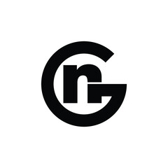 Letter GN circle logo design vector