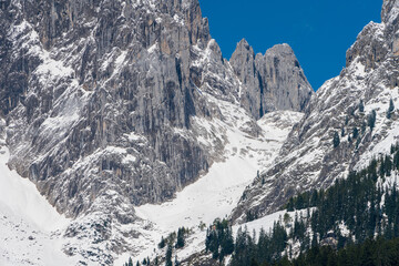 Wilder Kaiser in Tirol mit ersten Schnee im September