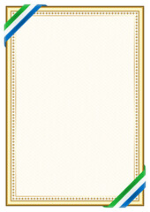 Vertical  frame and border with Sierra Leone flag
