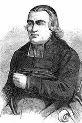 Obraz premium Abbé Charles-Michel de l'Épée. French philantropic educator. 1712-1789. Antique illustration. 1865.