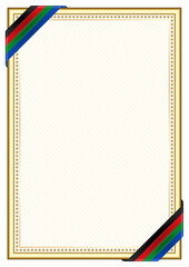 Vertical  frame and border with South Sudan flag