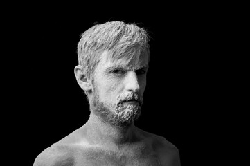 portrait of a guy in white powder