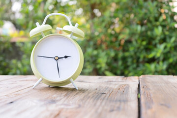 clock on the table