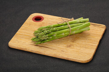 Raw asparagus heap
