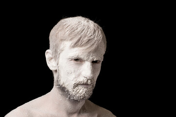 portrait of a guy in white powder