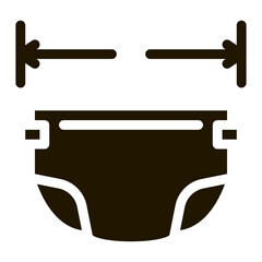 Diaper Size glyph icon vector. Diaper Size Sign. isolated symbol illustration