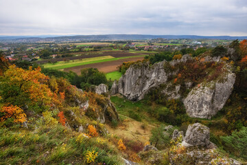 Jesień, dolina bolechowicka, jura, jura krakowsko częstochowska, małopolska, bolechowice © Tomasz