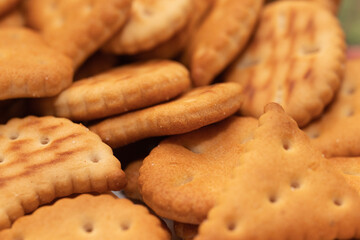 crackers crescent moon close up