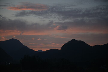 Sunset from Damyang Lake, Korea 담양호에서 바라본 일몰, 한국