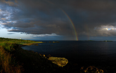 Rainbow Over Ocean