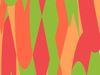 Beautiful of Colorful Art Red, Orange and Green, Abstract Modern Shape. Image for Background or Wallpaper