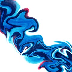 abstract blue background with waves or Abstract painting wave liquid shape art on texture. liquid acrylic artwork can be used for background or poster in blue and red tones color. digital art painting