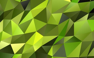 Fototapeta na wymiar Light Green vector shining triangular template. Geometric illustration in Origami style with gradient. Template for your brand book.