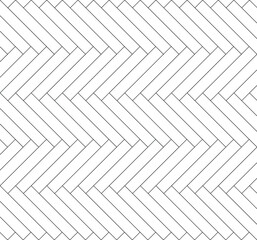 Geometric texture, repeating linear abstract pattern Thin black line vector pattern.Diagonally laid bricks Scandinavian style brick background for kitchen splash back Herringbone pattern. © Ayse35