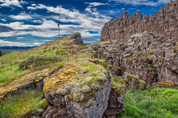 Fototapeta na wymiar Thingvellir Golden circle National Monument in Iceland