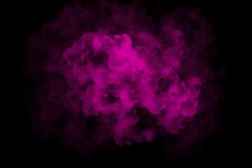 Fototapeta na wymiar 3d Pink purple color splash on abstract black background