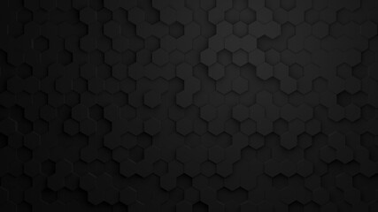 Hexagonal pattern wallpaper with vertical displacement and 3D lighting