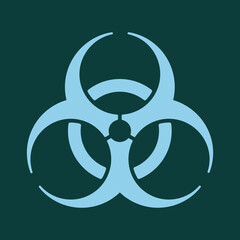 The biohazard symbol. Abstract concept, icon. Vector illustration.