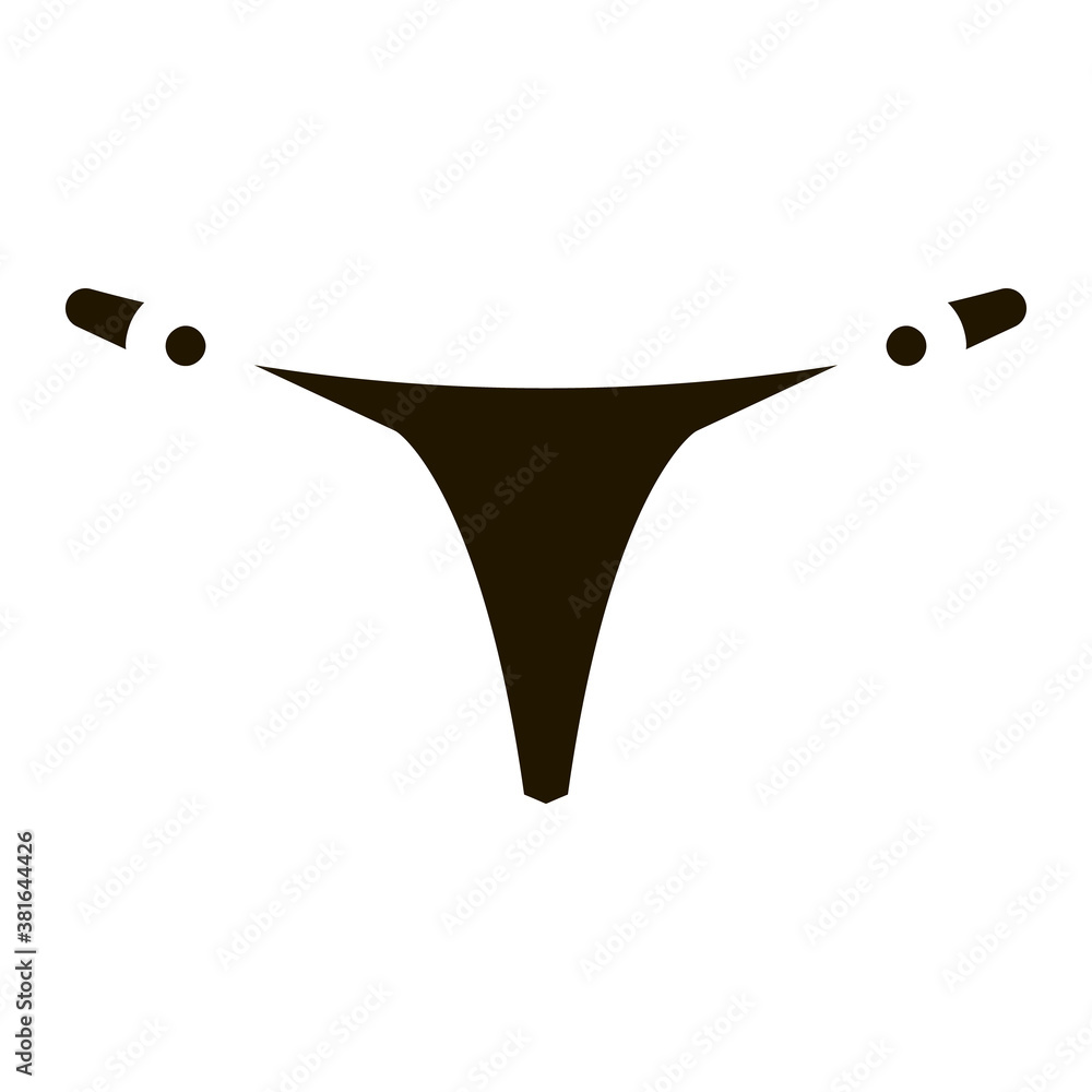 Sticker Tanga Pants glyph icon vector. Tanga Pants Sign. isolated symbol illustration